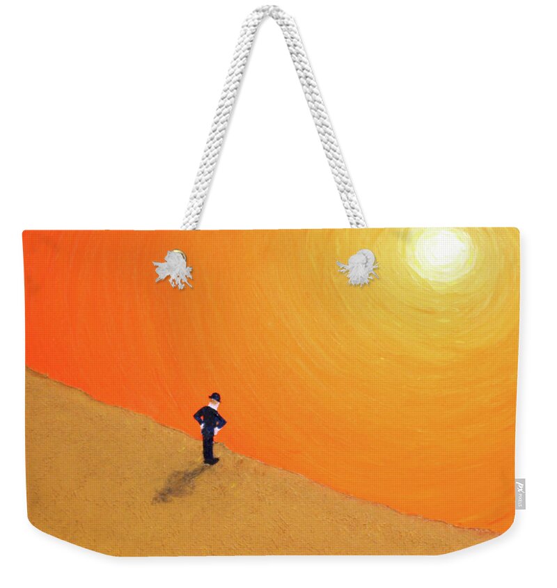 Surrealism Weekender Tote Bag featuring the painting Close to the Edge by Thomas Blood