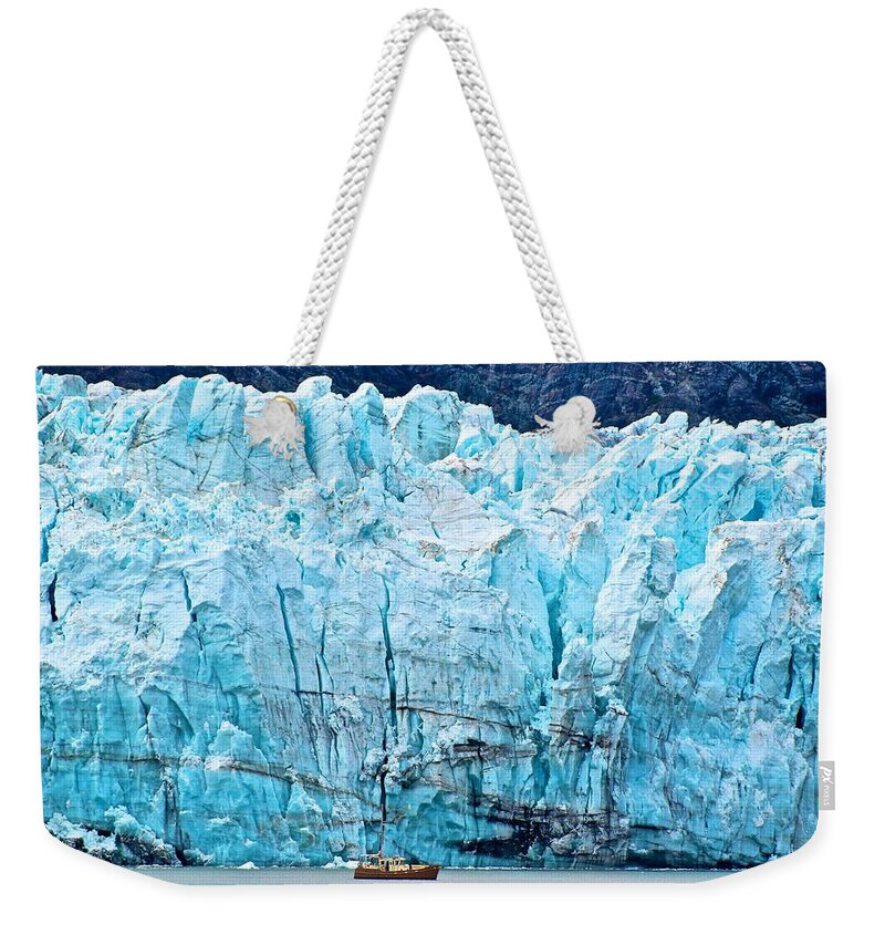 Glacier Weekender Tote Bag featuring the photograph Closer Perspective by Eric Tressler