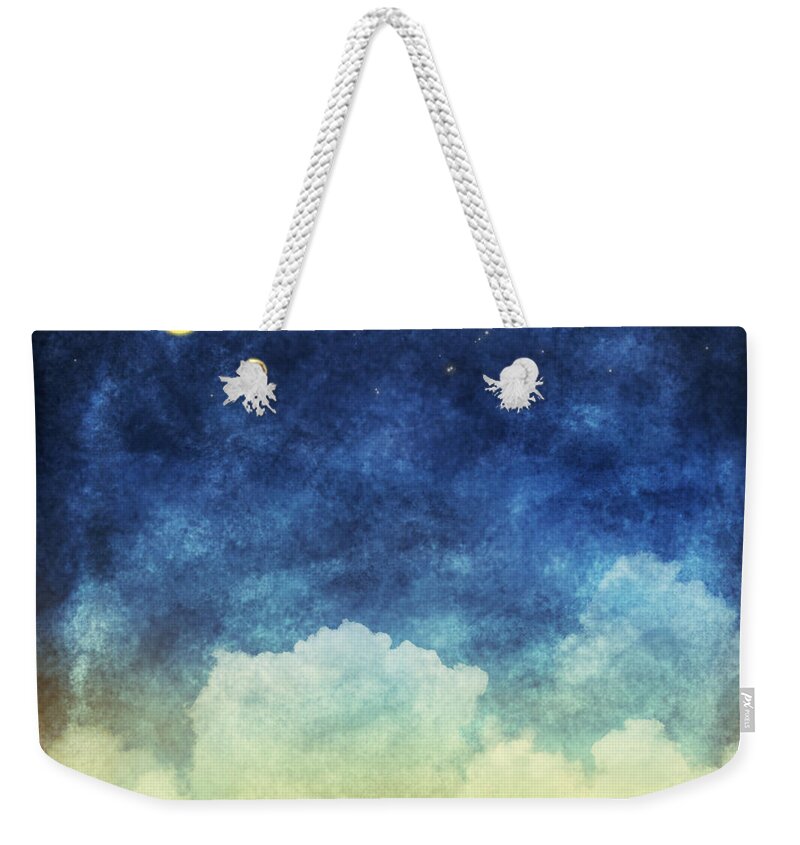 Art Weekender Tote Bag featuring the painting Cloud And Sky At Night by Setsiri Silapasuwanchai