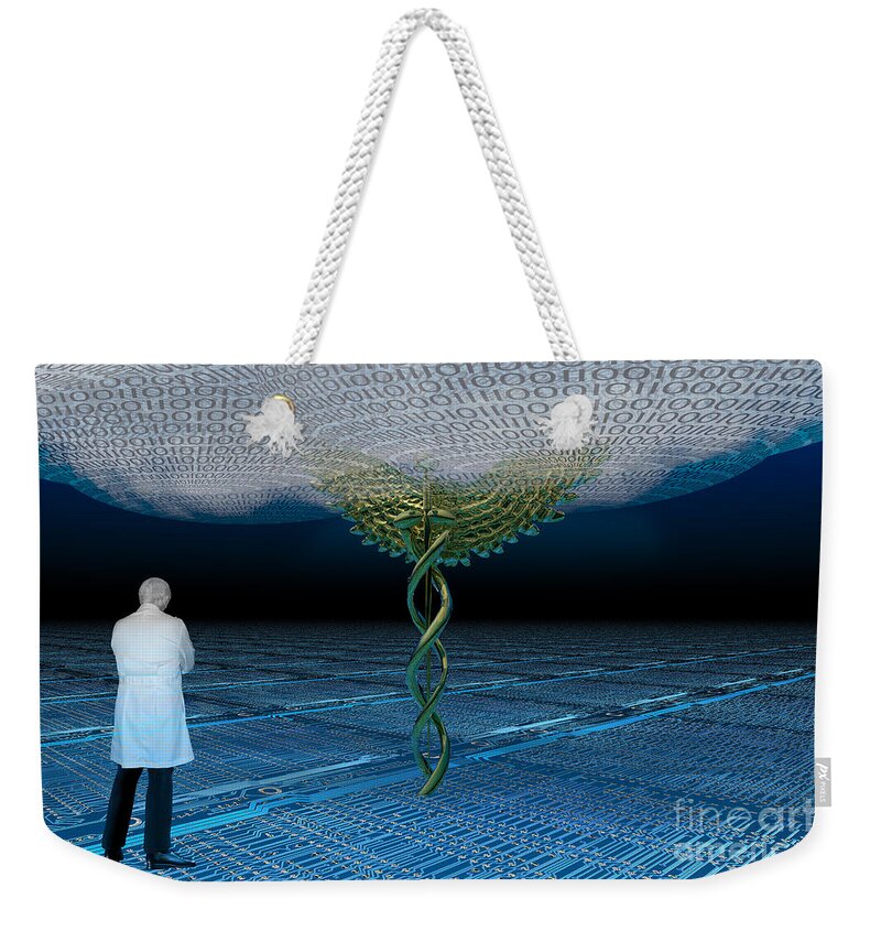 Applications Weekender Tote Bag featuring the photograph Cloud Computing in Medicine by Carol and Mike Werner 