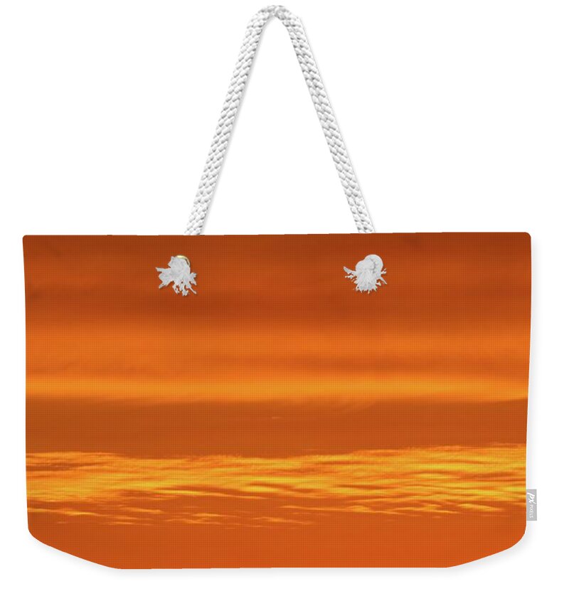 Abstract Weekender Tote Bag featuring the photograph Cloud Levels by Lyle Crump