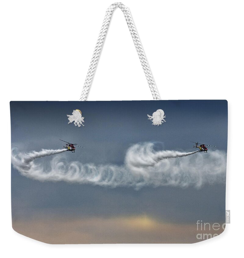 Sarangs Weekender Tote Bag featuring the photograph Cloud Makers by Ang El