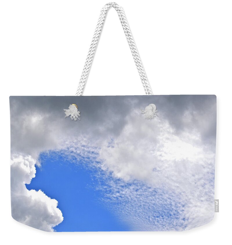 Clouds Weekender Tote Bag featuring the photograph Clouds and Blue Skies by Tara Potts