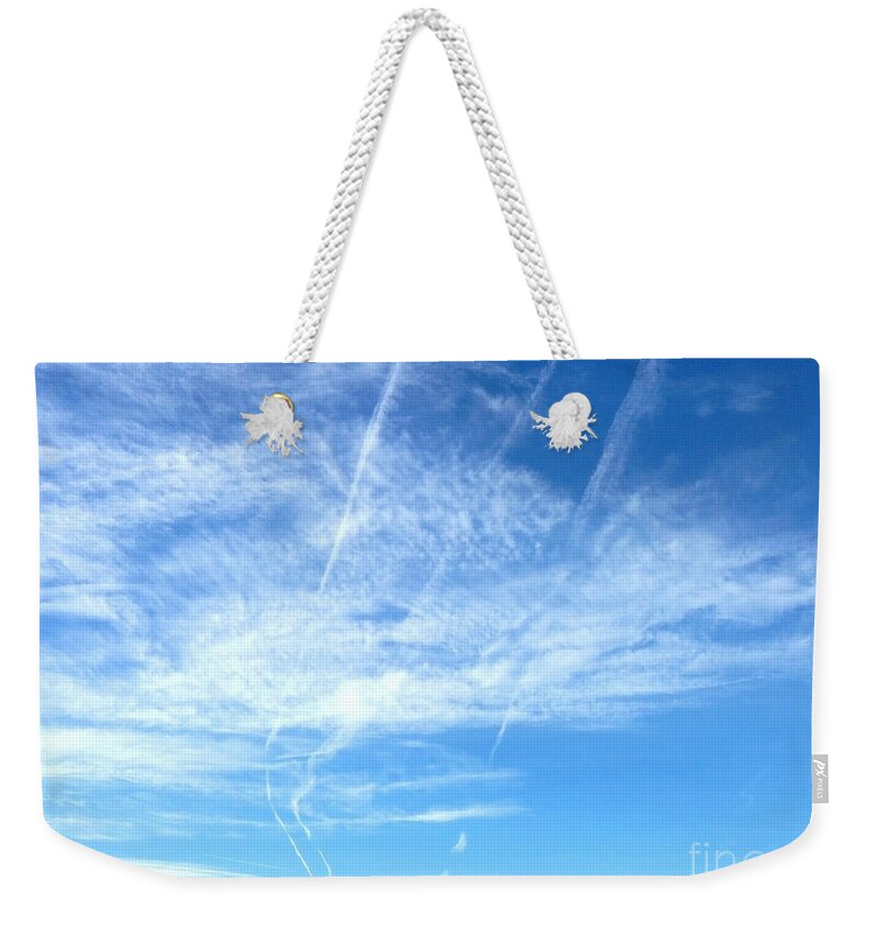 Clouds Weekender Tote Bag featuring the photograph Clouds and Sky by Francesca Mackenney