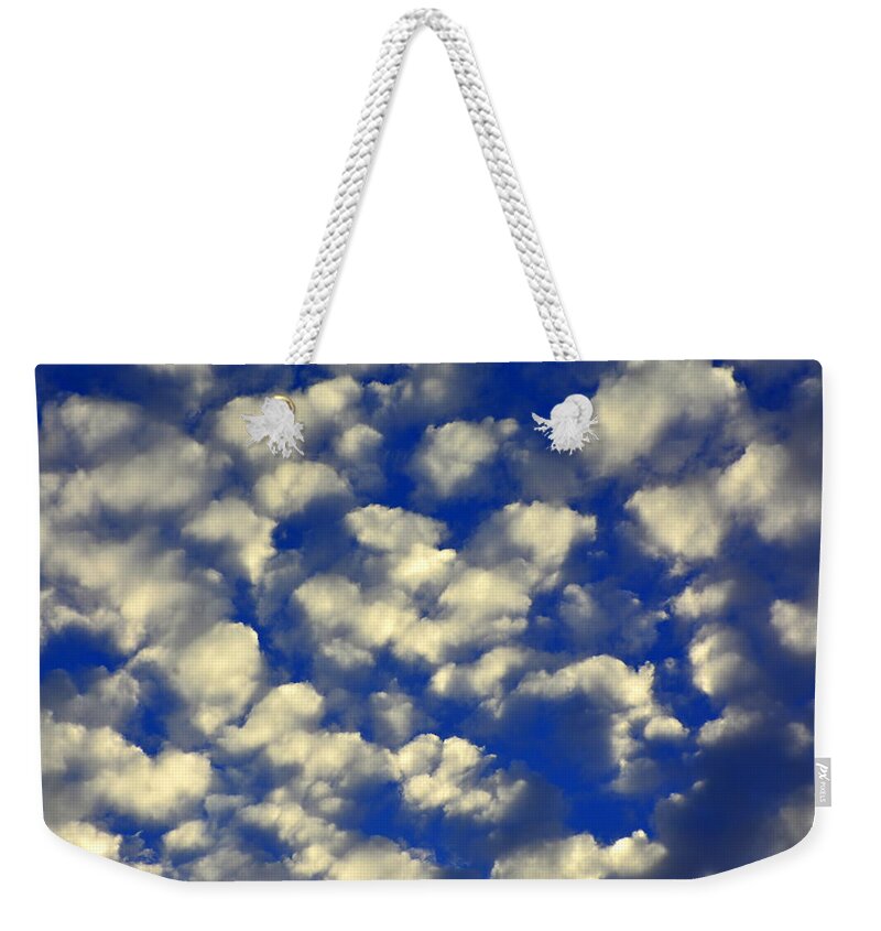 Clouds And Sky Weekender Tote Bag featuring the photograph Clouds And Sky by Lisa Wooten