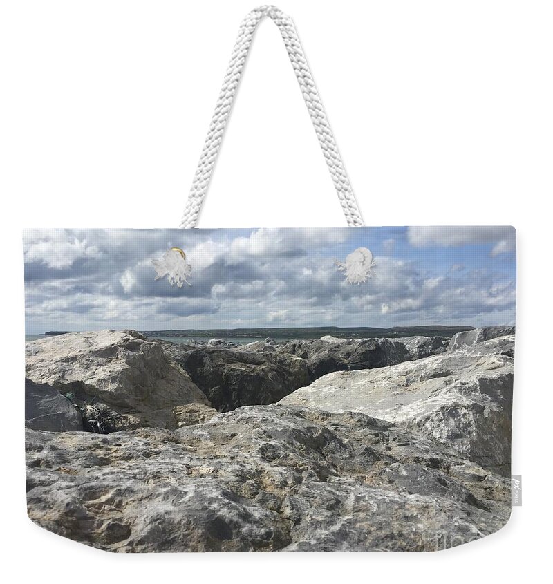 Ireland Impressions Weekender Tote Bag featuring the photograph Clouds and stones by Pilbri Britta Neumaerker