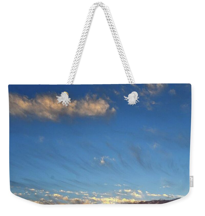 Abstract Weekender Tote Bag featuring the photograph Clouds At Sunset Two by Lyle Crump