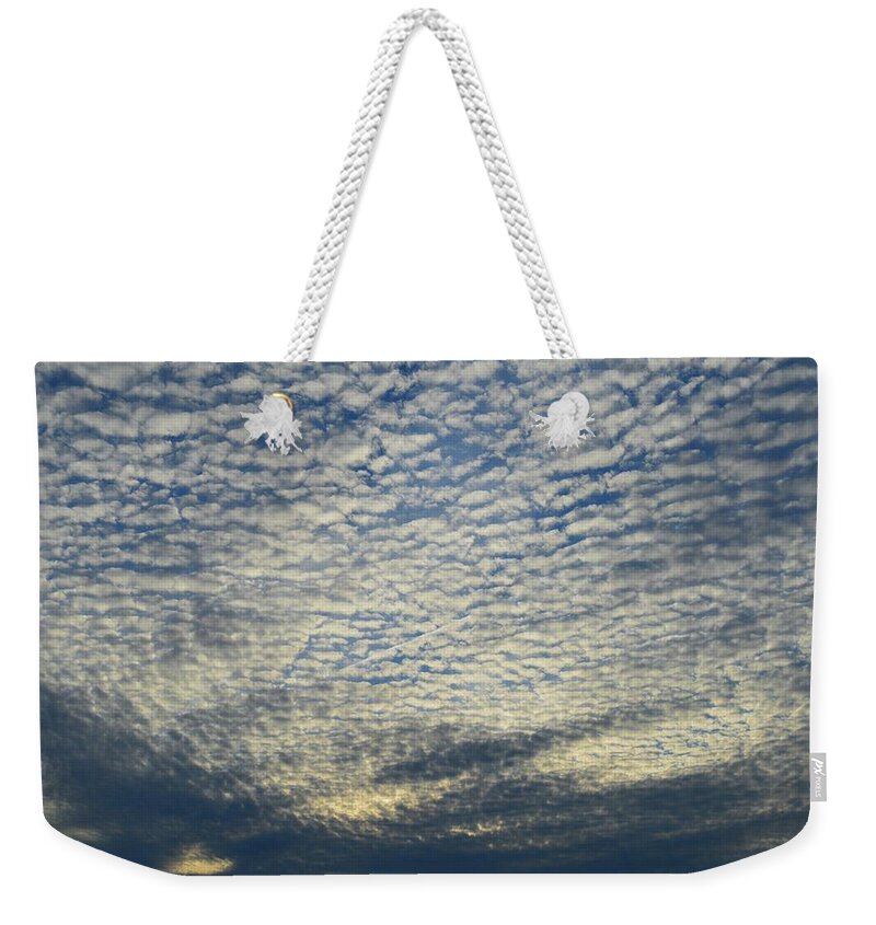 Abstract Weekender Tote Bag featuring the photograph Clouds Of That Day by Lyle Crump