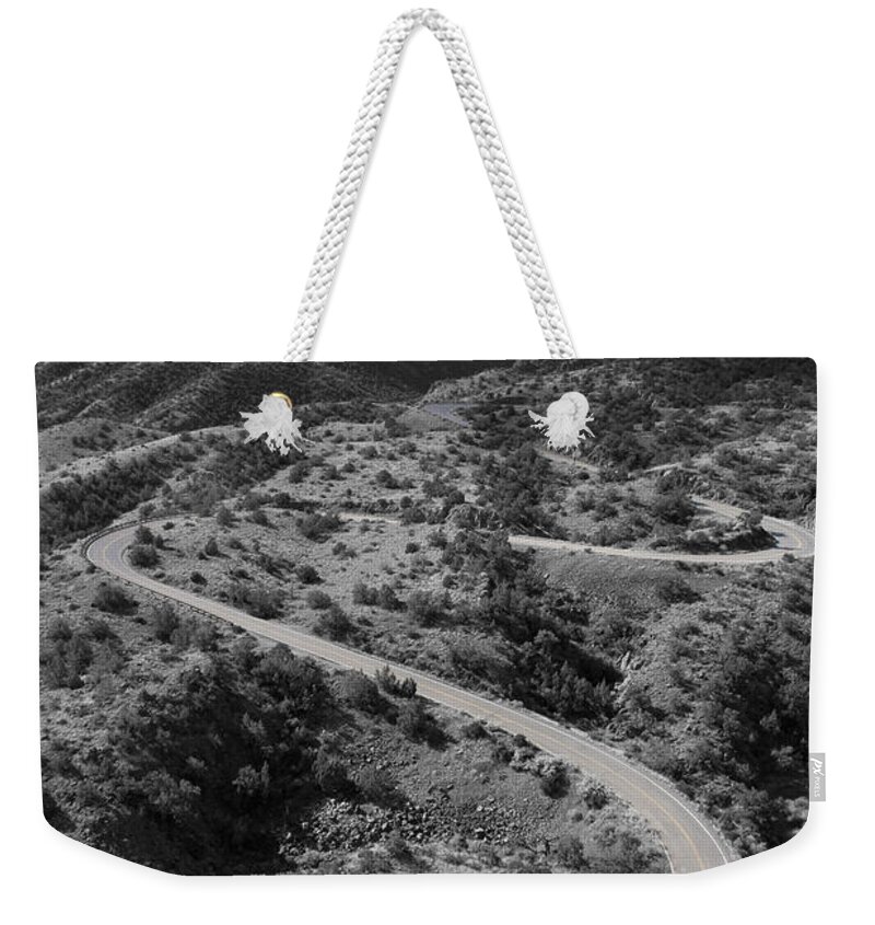 Cnm Switchbacks Weekender Tote Bag featuring the photograph CNM Switchbacks by Dylan Punke