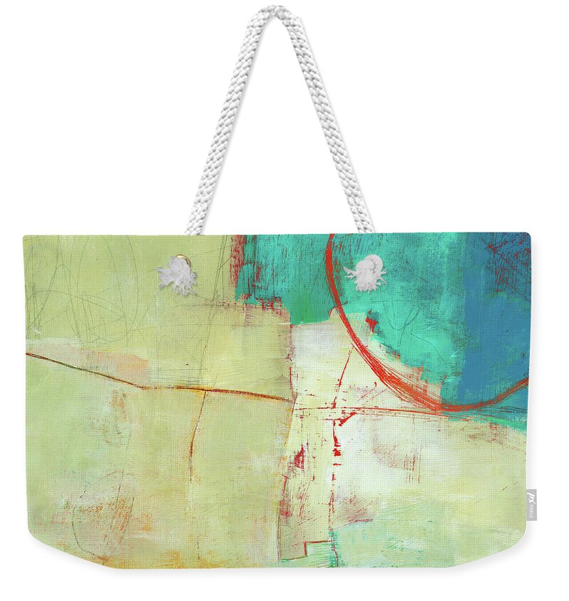 Jane Davies Weekender Tote Bag featuring the painting Coastal Fragment #7 by Jane Davies