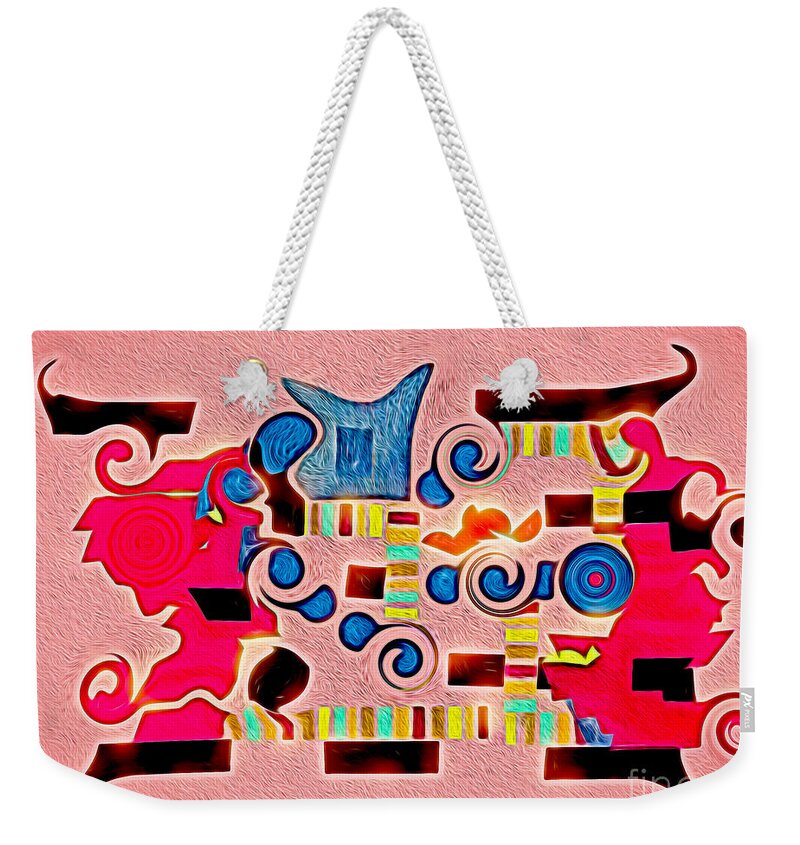 Coat Of Arms Weekender Tote Bag featuring the mixed media Coat of Arms by Mary Zimmerman