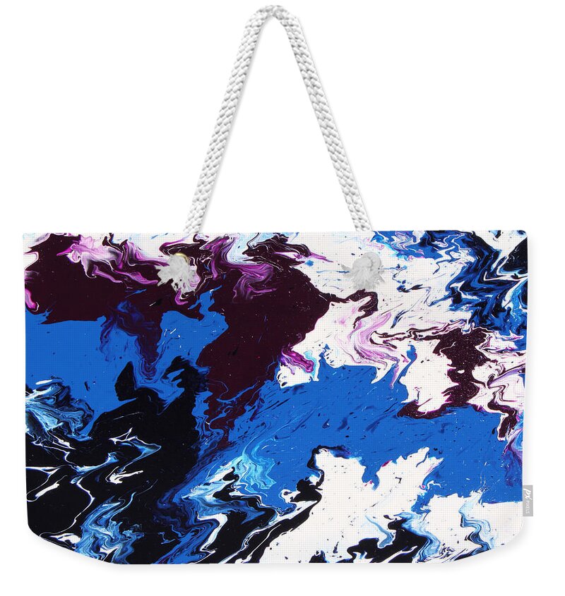 Fusionart Weekender Tote Bag featuring the painting Cobalt by Ralph White
