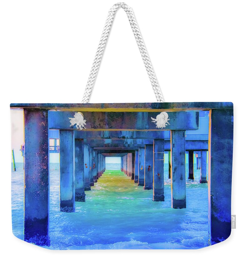 Pier Weekender Tote Bag featuring the photograph Cocoa Pier by Pamela Williams
