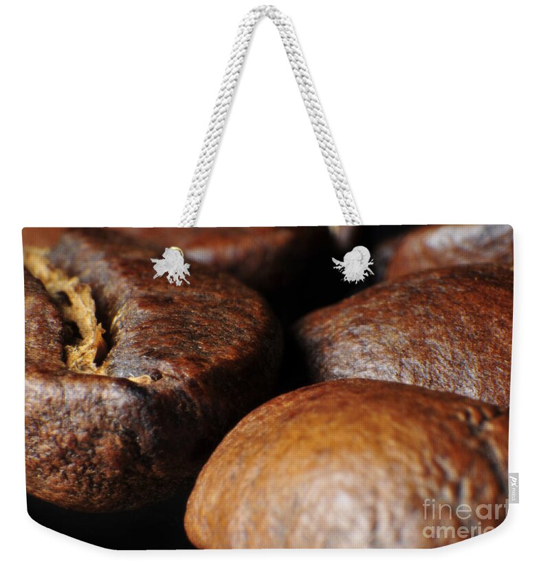 Coffee Beans Weekender Tote Bag featuring the photograph Coffee Beans by Robert WK Clark