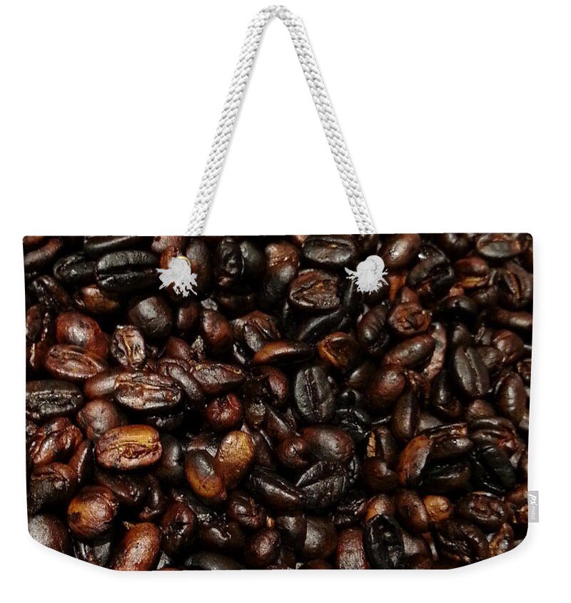 Coffee Beans Weekender Tote Bag featuring the photograph Coffee Coffee Coffee by Bellanda
