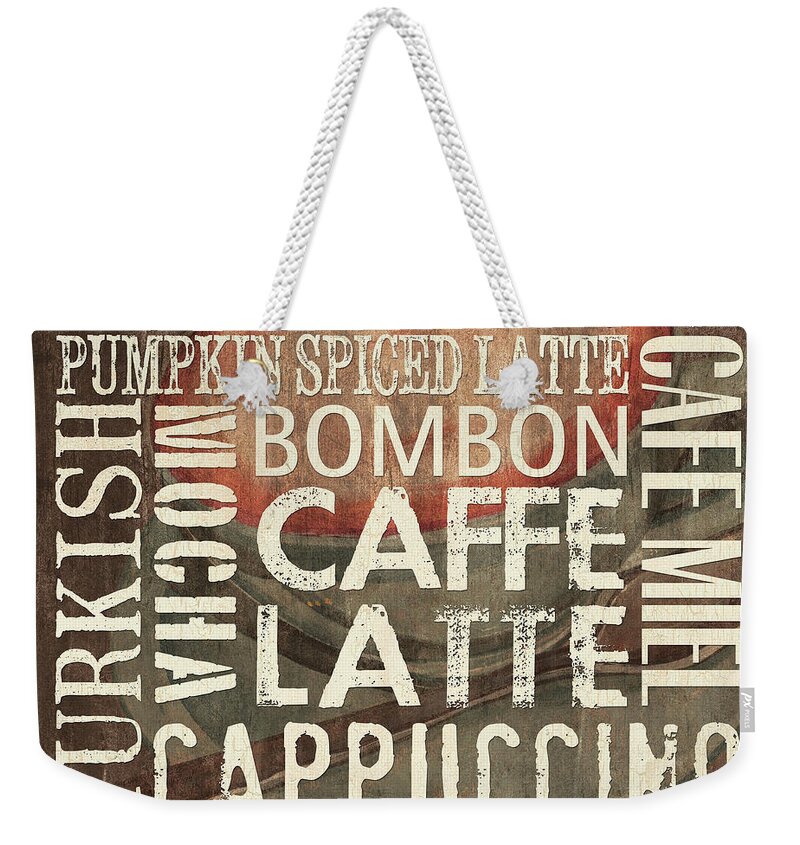 Coffee Weekender Tote Bag featuring the painting Coffee of the Day 2 by Debbie DeWitt