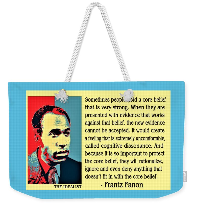 Frantz Fanon Weekender Tote Bag featuring the digital art Cognitive Dissonance Frantz Fanon by Adenike AmenRa