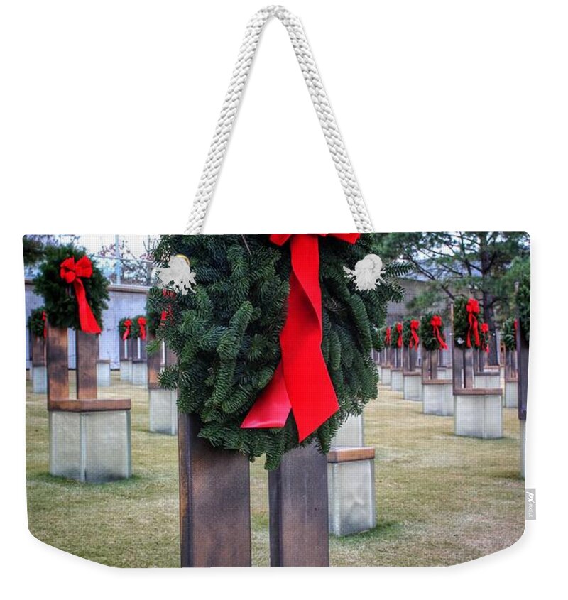 Okc Weekender Tote Bag featuring the photograph Coins On An Empty Chair by Buck Buchanan