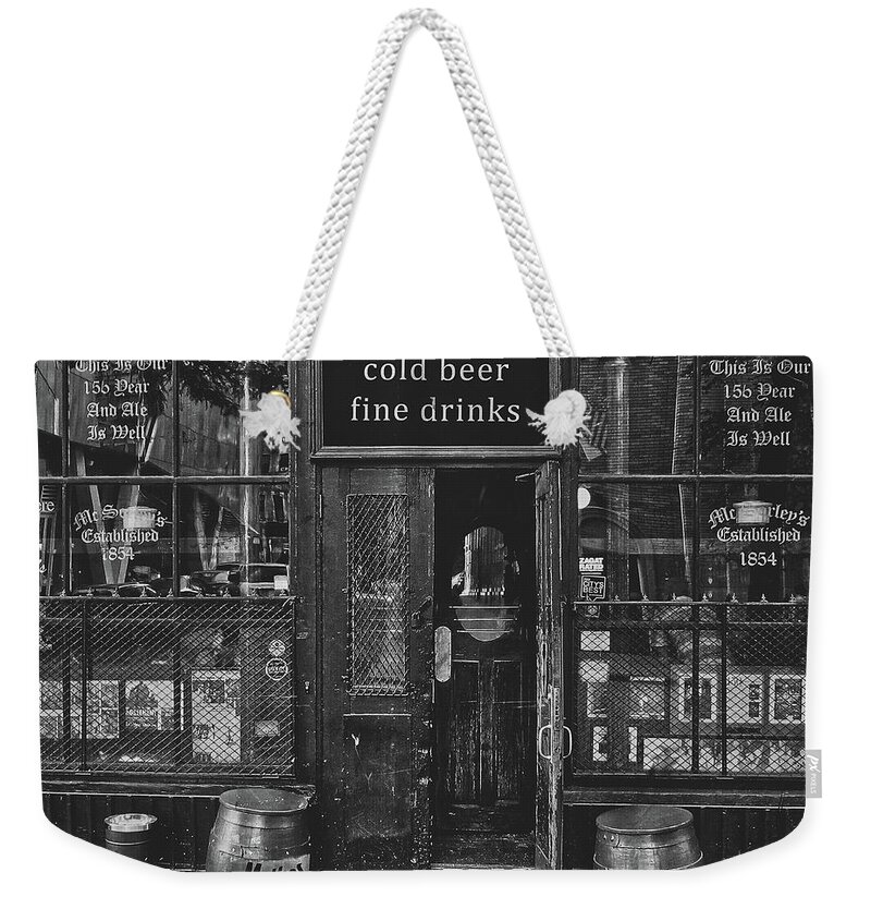 Shop Weekender Tote Bag featuring the photograph Cold Beer And Fine Drinks by Mountain Dreams