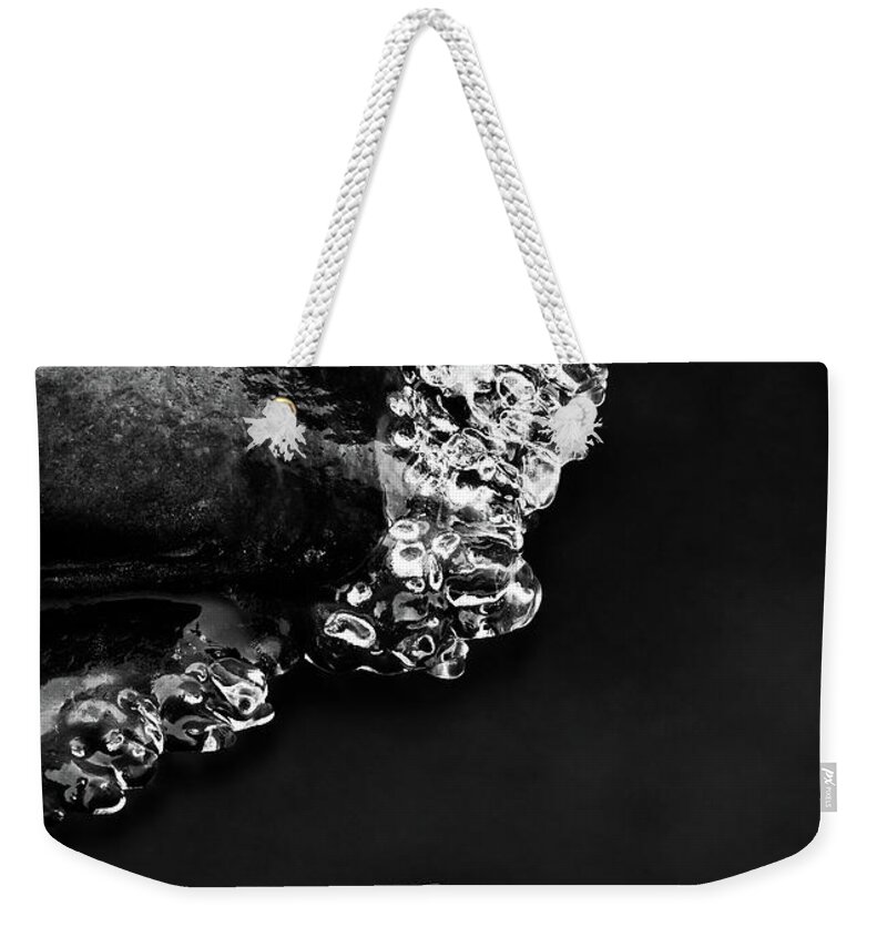 Ice Weekender Tote Bag featuring the photograph Cold White Diamonds by Darren White