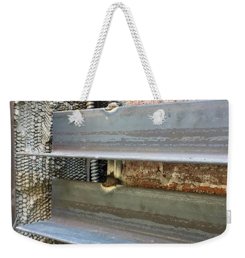 Angle Iron Brick Rough Exposed Weekender Tote Bag featuring the photograph Collage Series 1-10 by J Doyne Miller