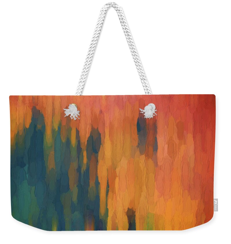 Abstract Weekender Tote Bag featuring the digital art Color Abstraction XLIX by David Gordon