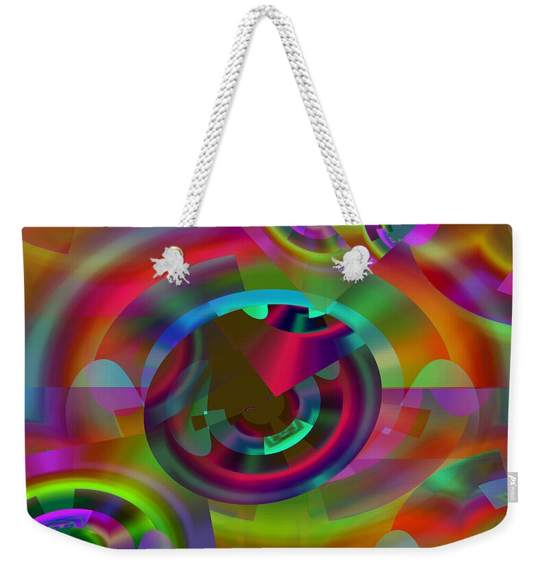 Color Weekender Tote Bag featuring the digital art Color Dome by Lynda Lehmann