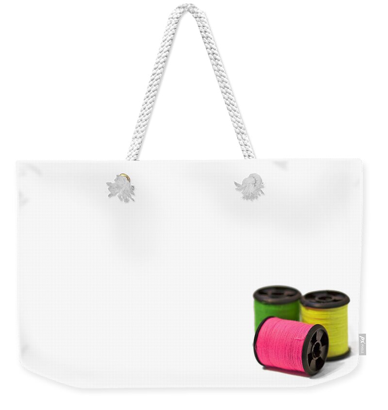 Thread Weekender Tote Bag featuring the photograph Color Me Happy by Evelina Kremsdorf