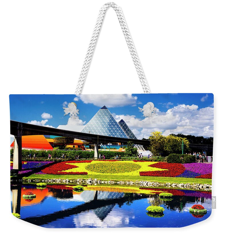 Epcot Weekender Tote Bag featuring the photograph Color of Imagination by Greg Fortier