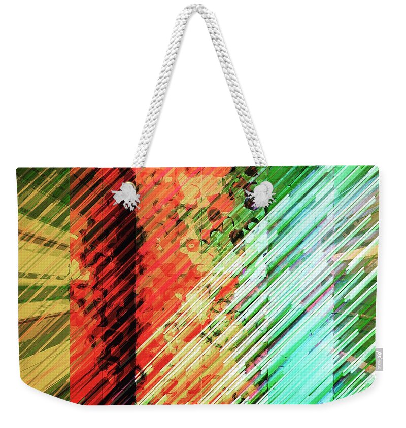 Art Weekender Tote Bag featuring the digital art Color Stripes by Marko Sabotin