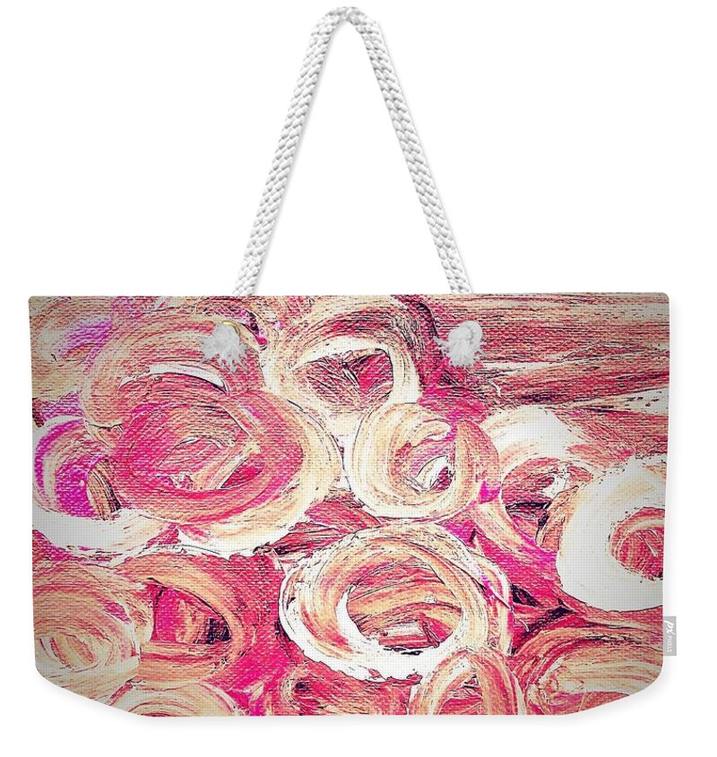 Color Weekender Tote Bag featuring the digital art Color Trend Mesmeric Dream by Rachel Hannah
