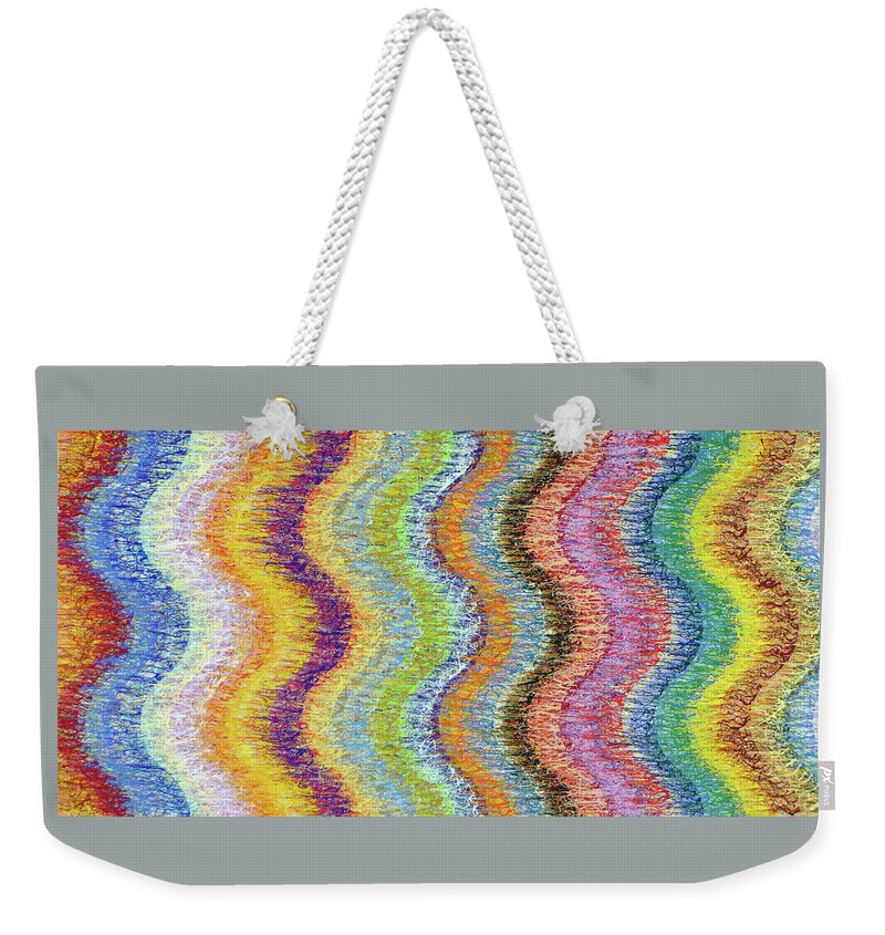 Color Weekender Tote Bag featuring the painting Color Wave Study Number One by Stephen Mauldin