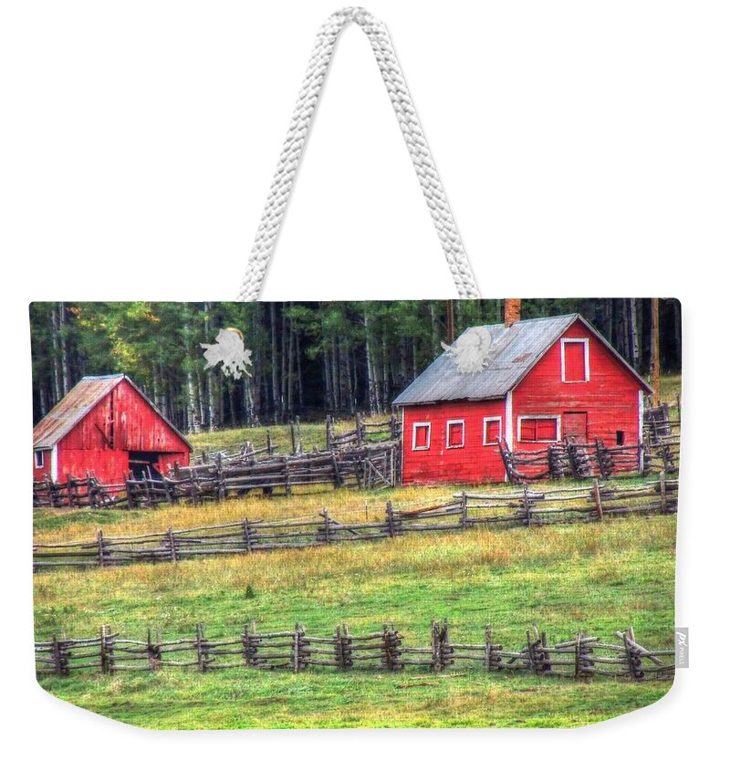 Barns Weekender Tote Bag featuring the photograph Colorado Countryside by Charlotte Schafer
