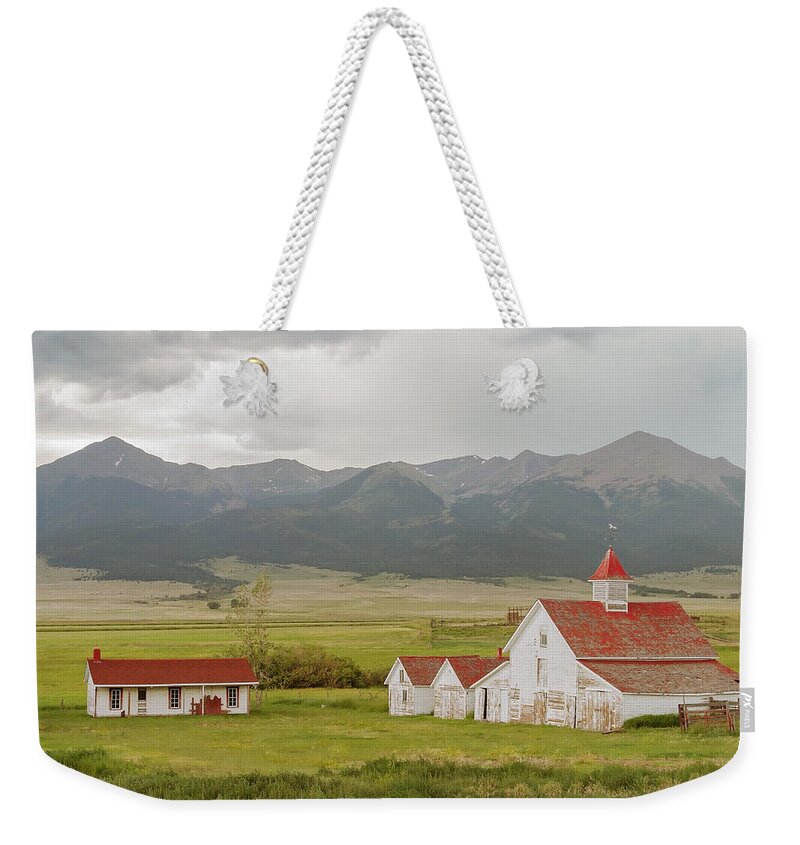 Barn Weekender Tote Bag featuring the photograph Colorado Horse Farm by Peter J Sucy