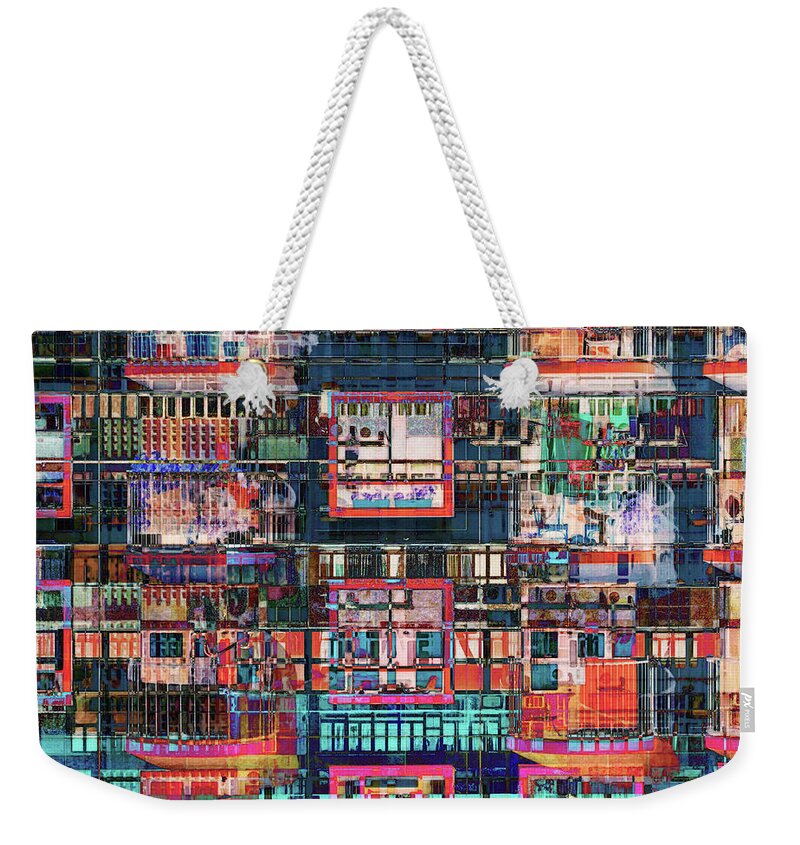 Collage Weekender Tote Bag featuring the photograph Colorful Buildings Collage by Phil Perkins