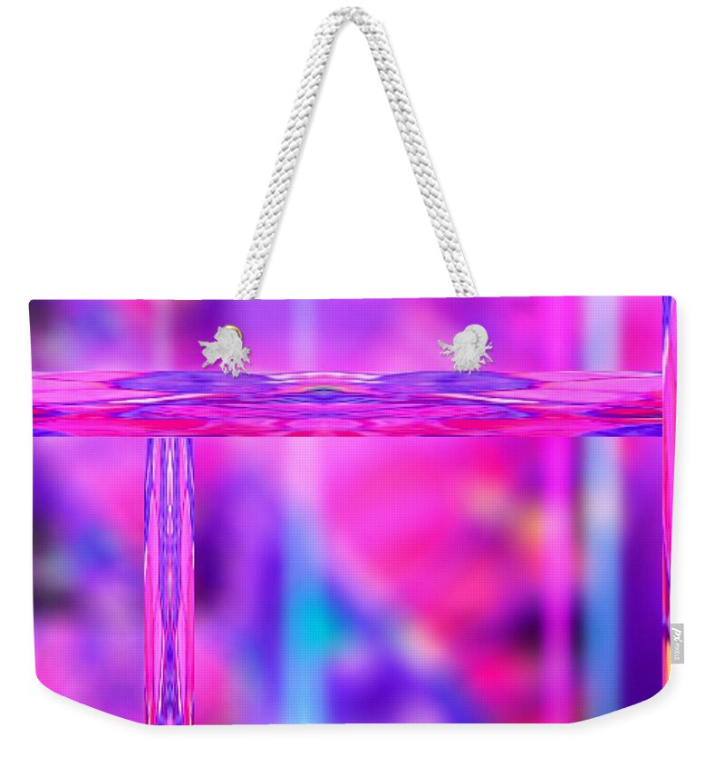 Digital Abstract With Bold Bright Colors Weekender Tote Bag featuring the digital art Colorful Dreams by Gayle Price Thomas