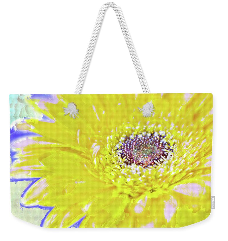 Flower Weekender Tote Bag featuring the photograph Colorful Gerbera by Natalie Rotman Cote