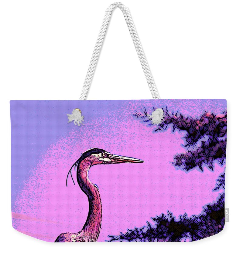 Heron Weekender Tote Bag featuring the photograph Colorful Heron by April Burton