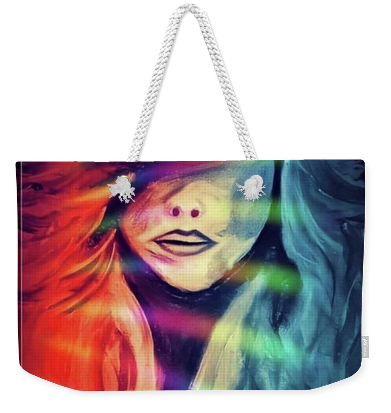 Artcollectors Weekender Tote Bag featuring the pastel Colorful Woman by KeVa BeNee