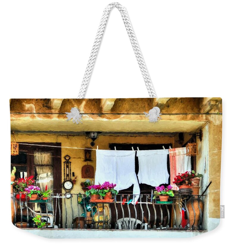 Colors Of Sicily Weekender Tote Bag featuring the photograph Colors Of Sicily by Mel Steinhauer