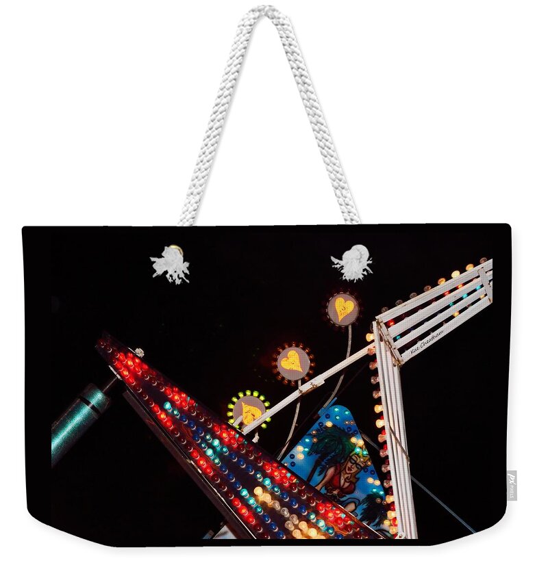 Amusement Park Weekender Tote Bag featuring the photograph Colors of the Fair 4 by Kae Cheatham