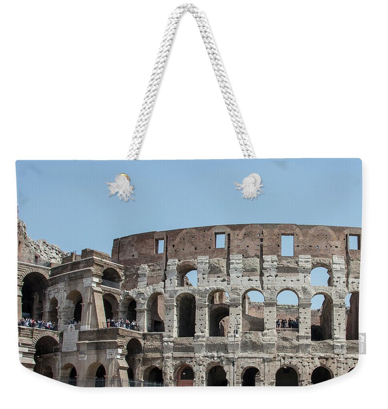 Canon Weekender Tote Bag featuring the photograph Colosseum in Rome Day by John McGraw