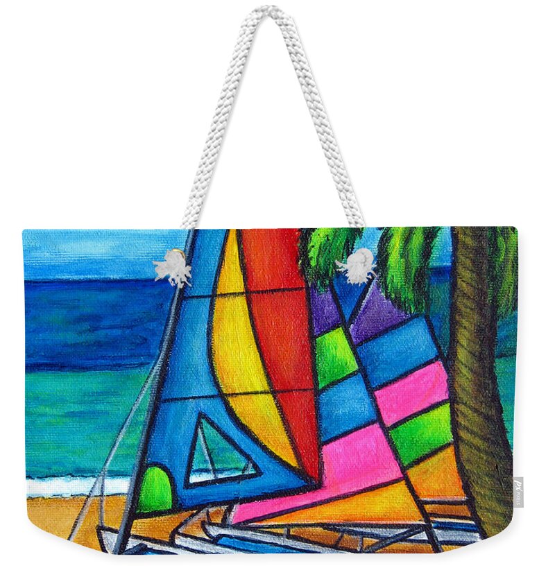 Water Weekender Tote Bag featuring the painting Colourful Hobby by Lisa Lorenz
