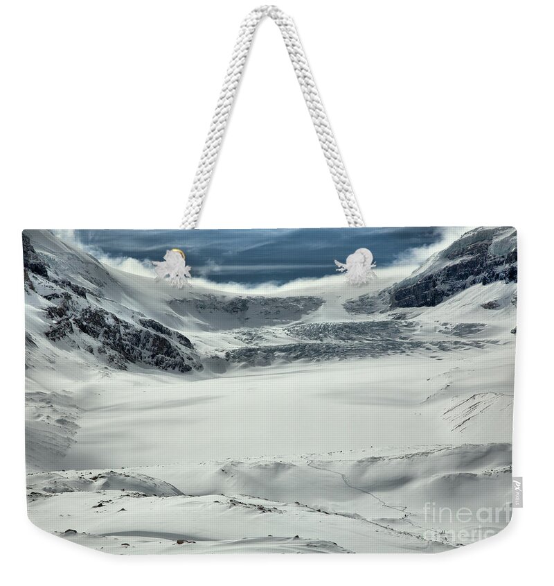 Columbia Icefield Weekender Tote Bag featuring the photograph Columbia Icefield Winter Paradise by Adam Jewell