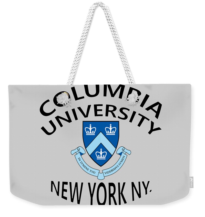Columbia University Weekender Tote Bag featuring the digital art Columbia University New York by Movie Poster Prints