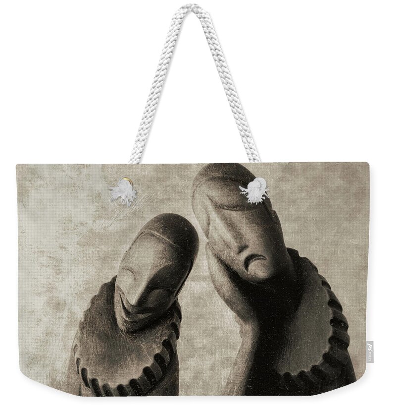  Weekender Tote Bag featuring the photograph Comedy and Tragedy by David Smith