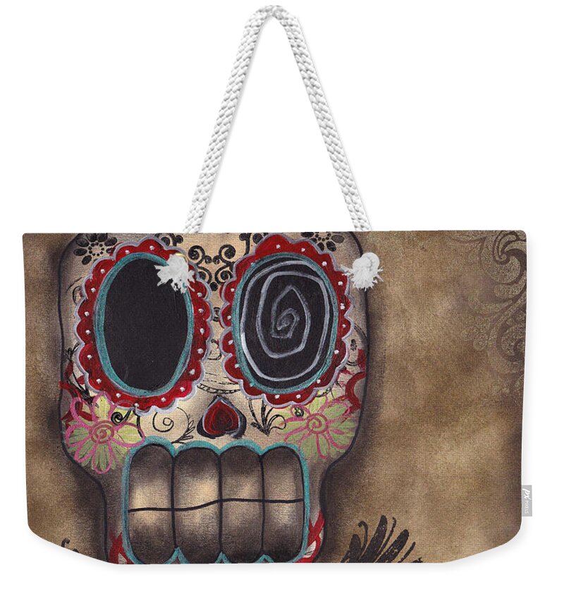 Day Of The Dead Weekender Tote Bag featuring the painting Coming for You by Abril Andrade