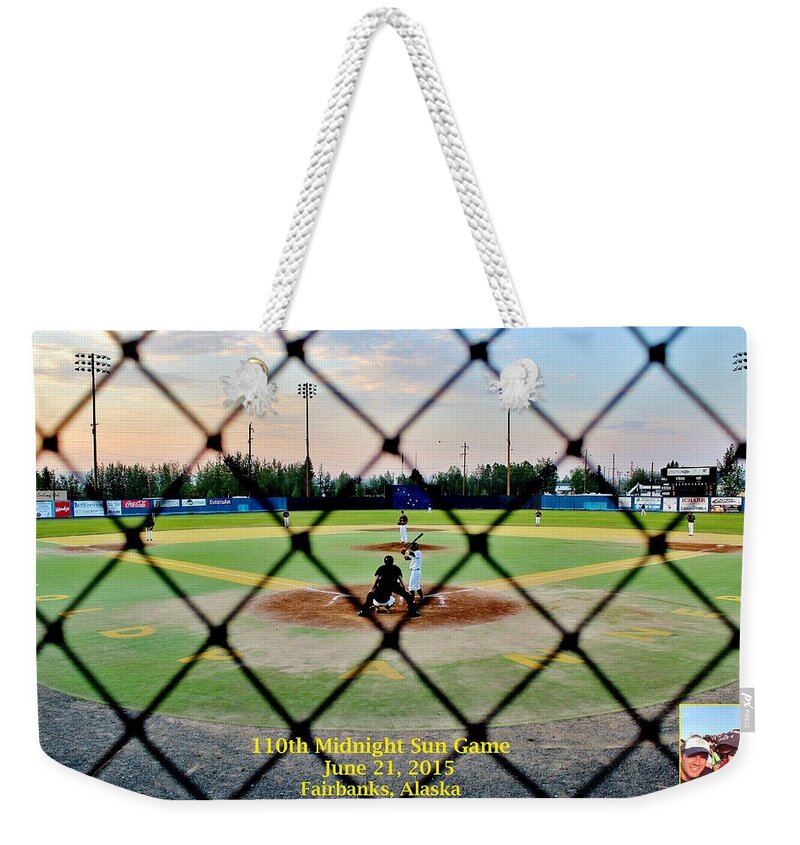Yeager Weekender Tote Bag featuring the photograph Commission Free - Midnight Sun Game by Benjamin Yeager