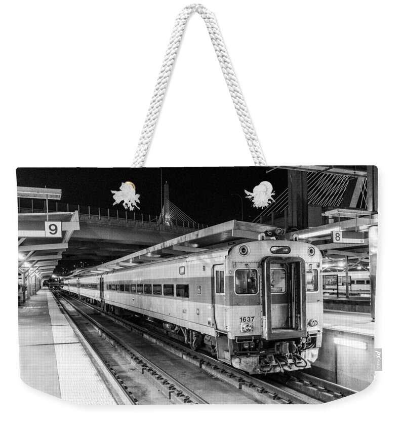 Boston Weekender Tote Bag featuring the photograph Commuter Rail by SR Green