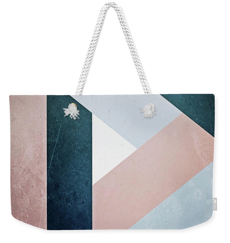 Complex Weekender Tote Bag featuring the mixed media Complex Triangle by Emanuela Carratoni